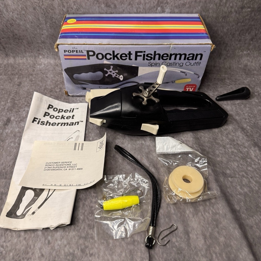 Vintage 1995 Original Popeil Pocket Fisherman Spin Casting Outfit USA